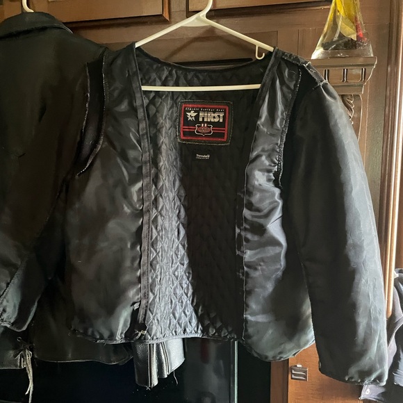 Ladies high quality biker leather jacket, has removable liner thinsulate - Picture 1 of 6